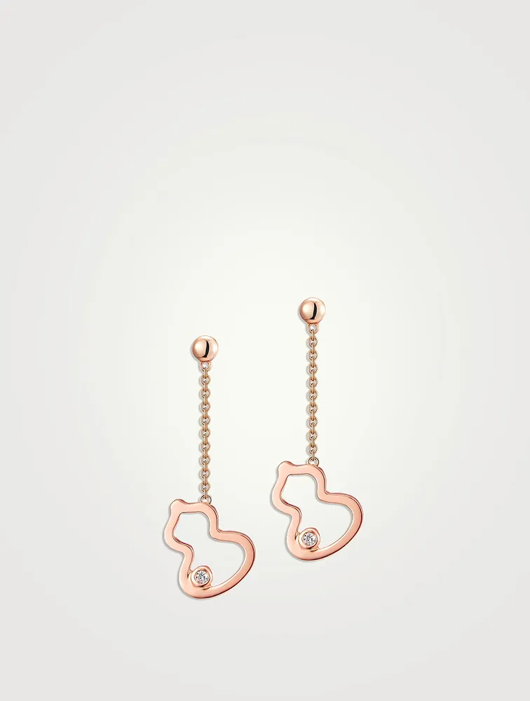 Petite Wulu 18K Rose Gold Earrings With Diamonds