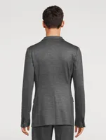 Wool-Blend Double-Breasted Jacket