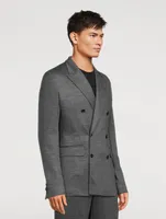 Wool-Blend Double-Breasted Jacket