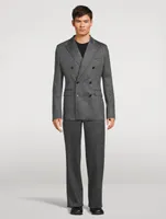 Wool-Blend Double-Breasted Jacket