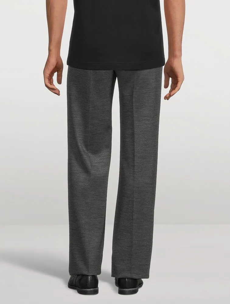 Wool-Blend Wide-Leg Pants