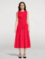 Smocked Cotton Voile Midi Dress