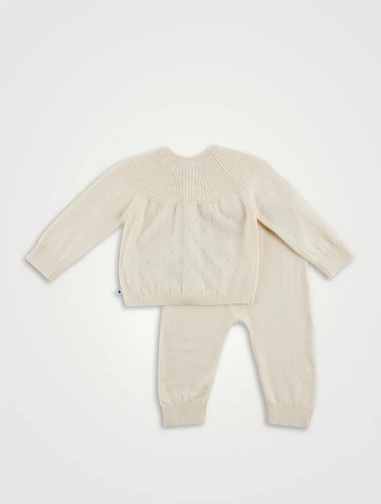 Wool And Cotton Two-Piece Set