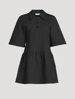 Shirt Dress Pinstripe Print