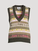 Logo Jacquard Sweater Vest