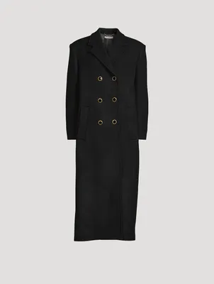 Oversized Double-Breasted Wool Coat