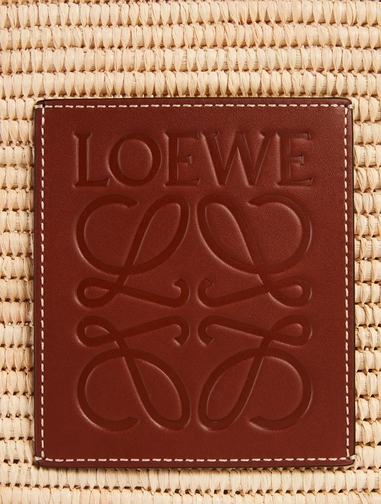 LOEWE Small Square Basket Bag Natural Pecan