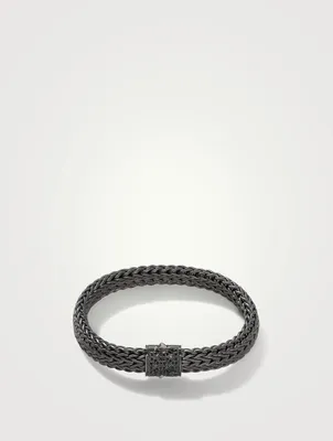 Classic Chain Bracelet With Black Sapphire