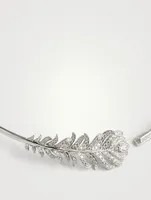 Plume De Paon 18K White Gold Necklace With Diamonds