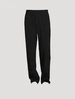 Cotton And Linen Straight-Leg Pants