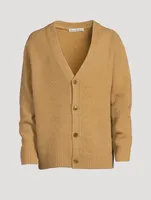 Wool-Blend V-Neck Cardigan