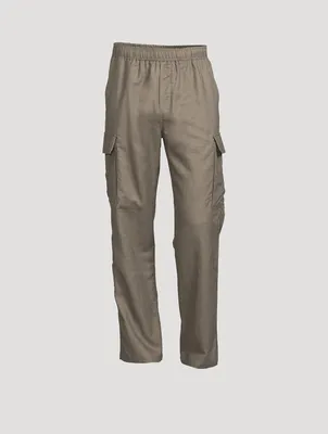 Jabari Cotton And Linen Cargo Pants