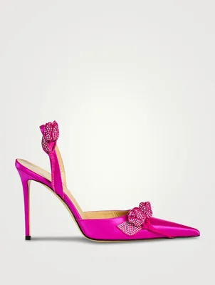 Wonder Tulip Satin Slingback Pumps