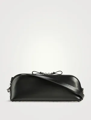 Rockstud Leather Clutch