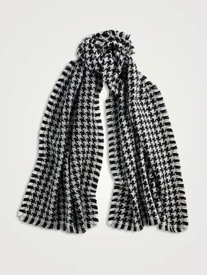 Houndstooth Wool Scarf