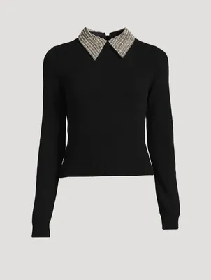 Embellished Wool Sweater