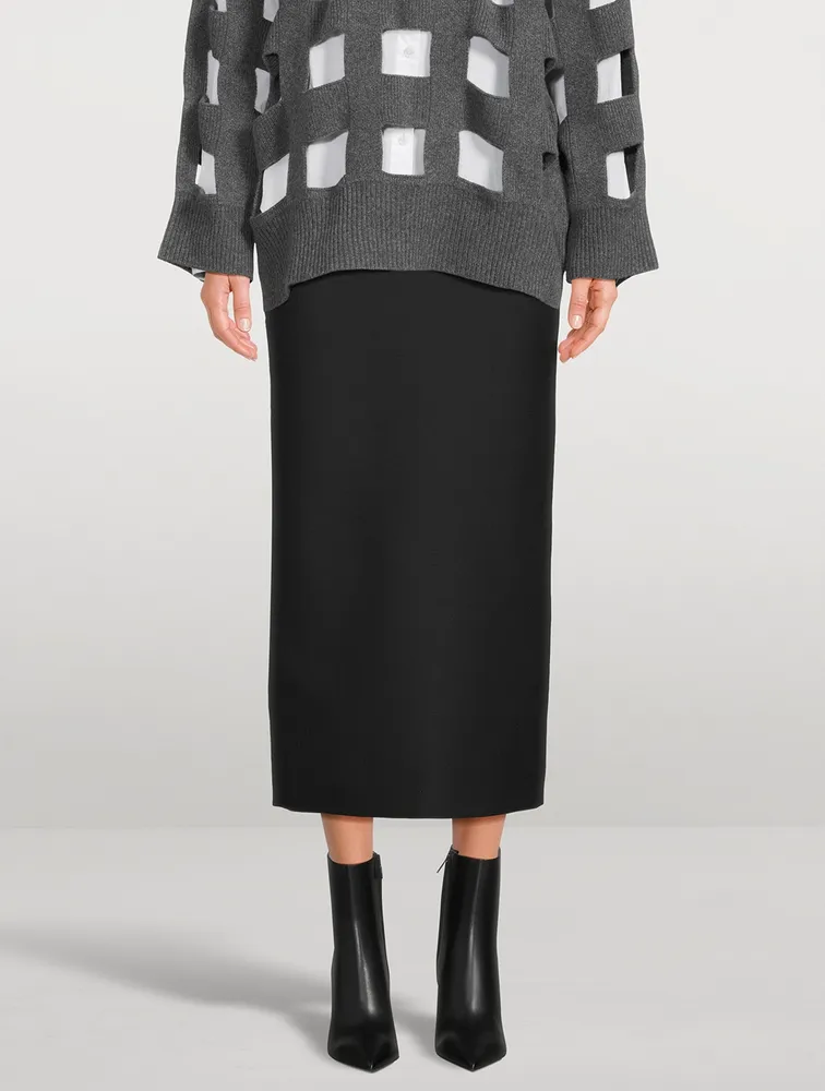 Crepe Couture Pencil Skirt