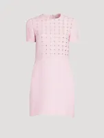 Crepe Couture Embellished Mini Dress