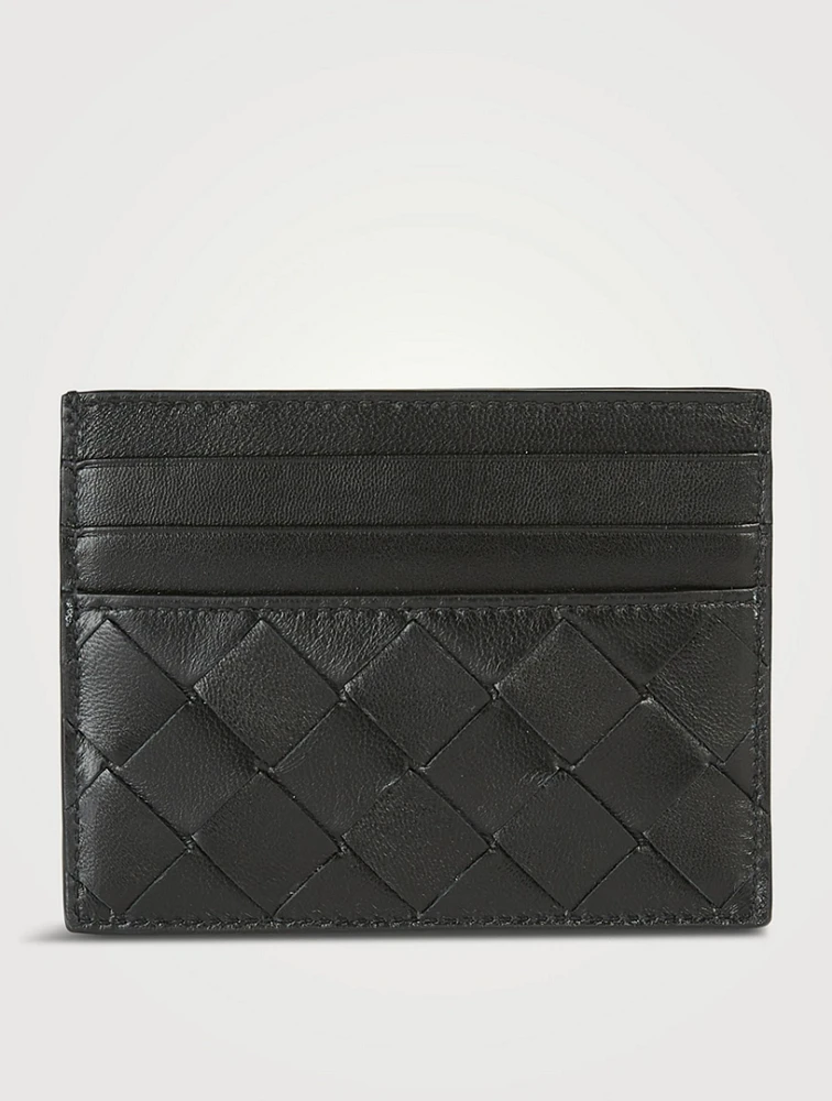 Intrecciato Leather Card Case