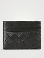 Intrecciato Leather Card Case