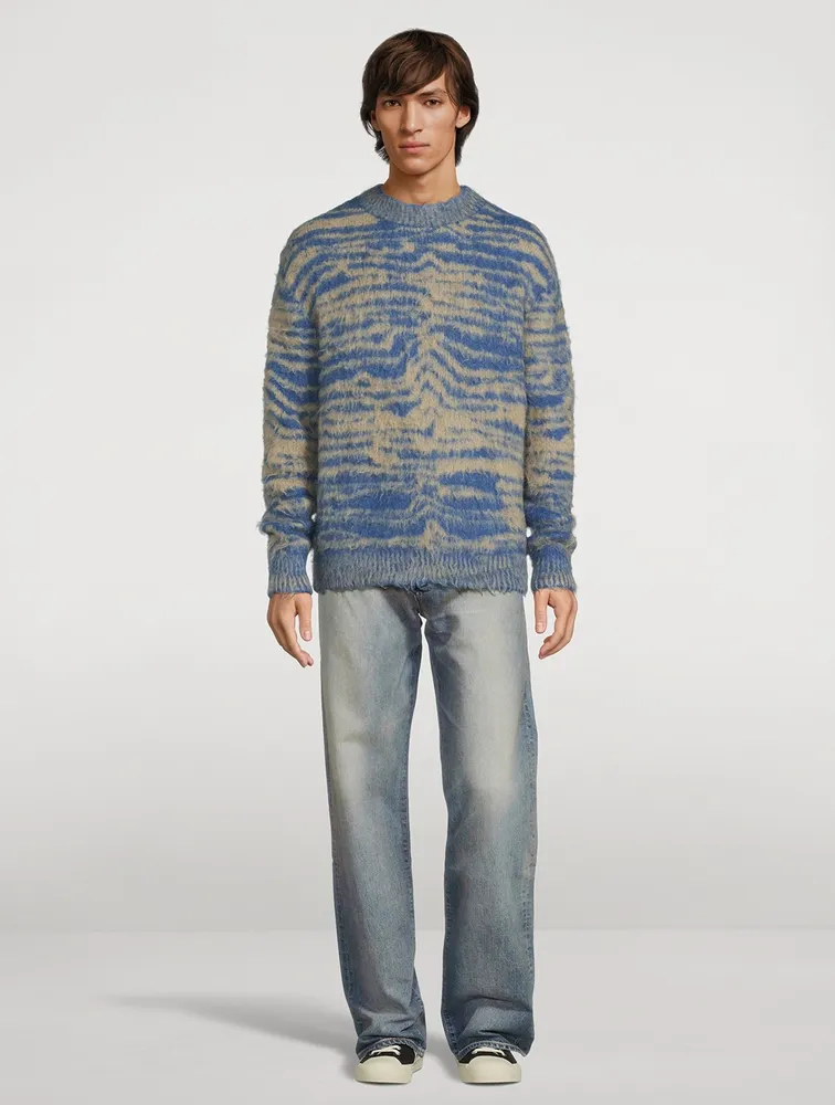 Wool And Mohair Brushed Sweater