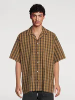 Cotton Short-Sleeve Shirt Check Print