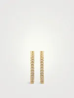 Luna 18K Gold Hoop Earrings With Diamonds