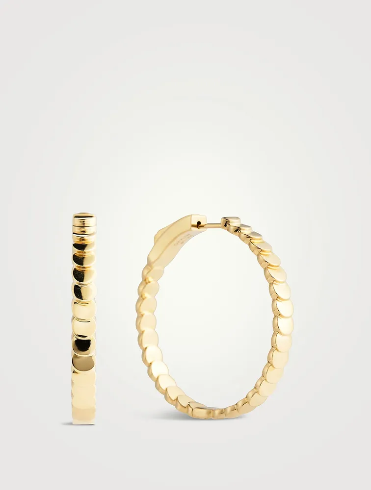 Large Luna 18K Gold Hoop Earrings