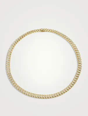 Luna 18K Gold Choker Necklace With Diamonds