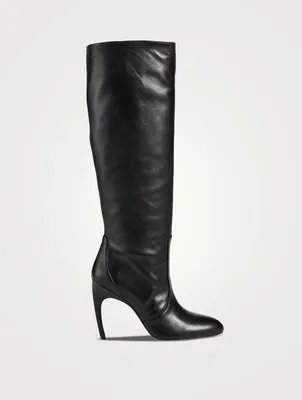 Luxecurve Slouch Leather Knee-High Boots