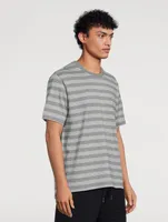 Cotton Jersey T-Shirt Striped Print