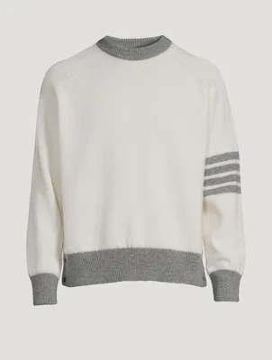 Wool Sweater With Four-Bar Stripe