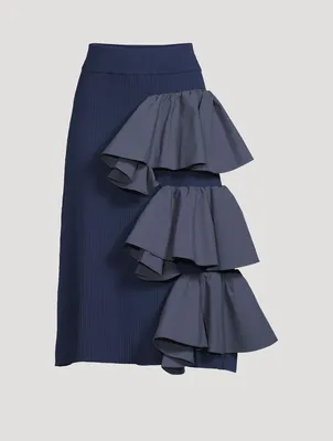 Tetra Ruffled Knit Skirt