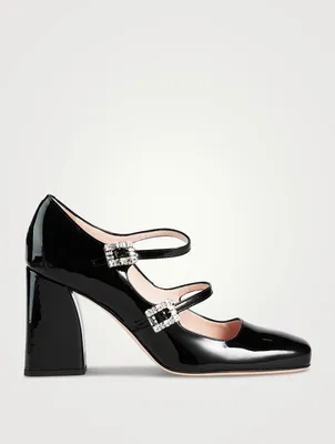 Trés Vivier Patent Leather Mary Jane Pumps