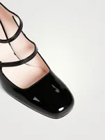 Trés Vivier Patent Leather Mary Jane Pumps