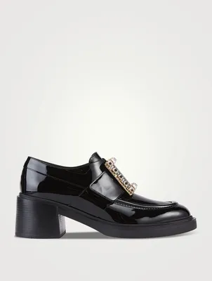 Viv' Rangers Strass Buckle Patent Leather Loafers
