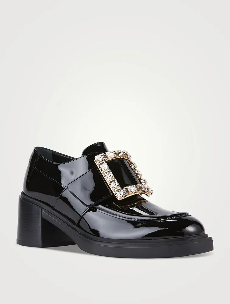 Viv' Rangers Strass Buckle Patent Leather Loafers