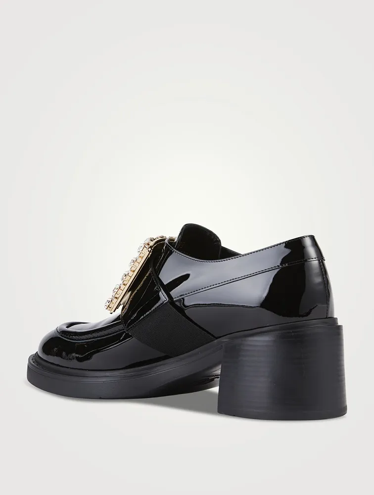 Viv' Rangers Strass Buckle Patent Leather Loafers