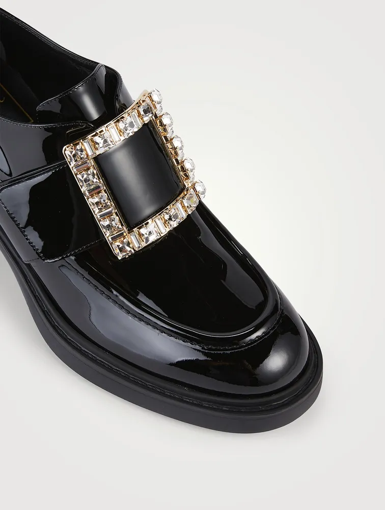Viv' Rangers Strass Buckle Patent Leather Loafers
