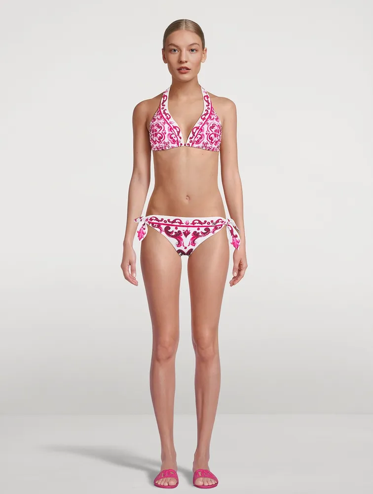 Triangle Bikini Set Majolica Print