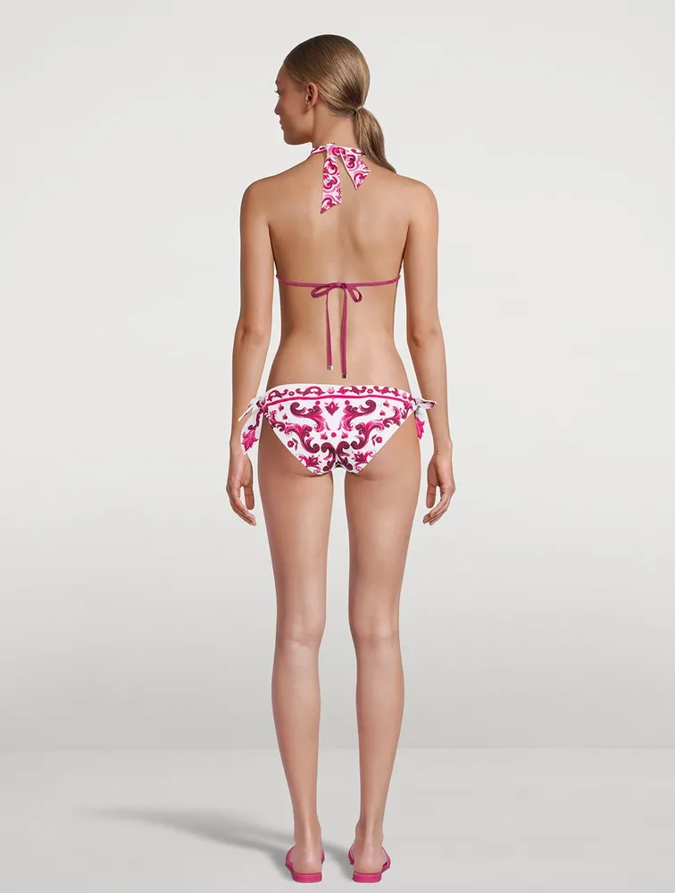 Triangle Bikini Set Majolica Print