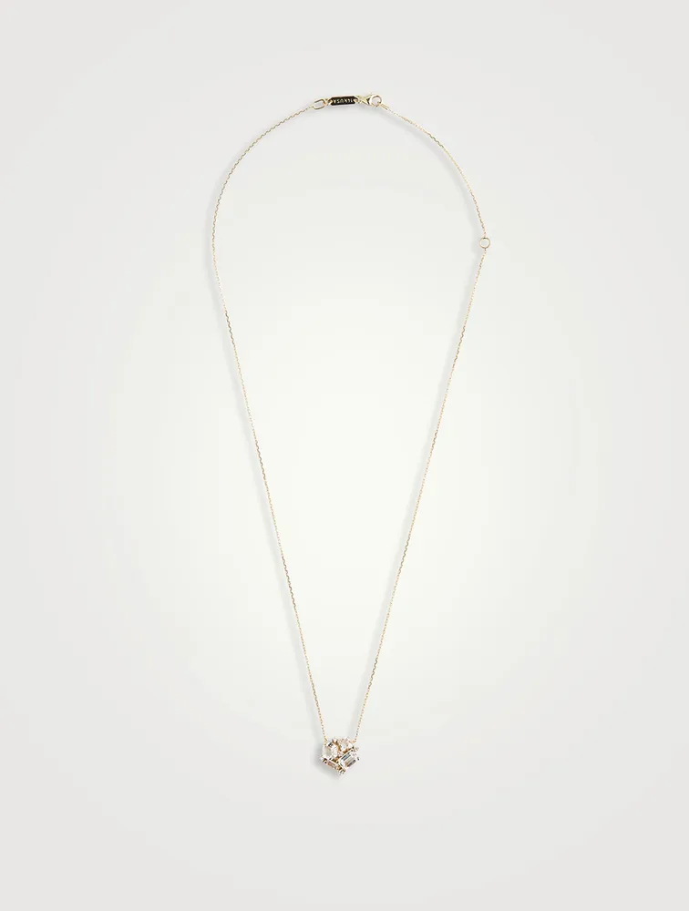 Gold Diamond Baguette Necklace
