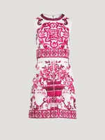 Brocade Mini Dress Majolica Print