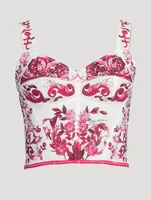 Bustier Top Majolica Print