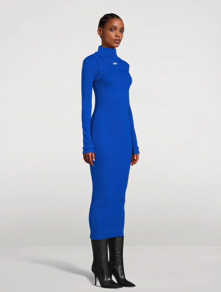 Layered Jersey Midi Dress