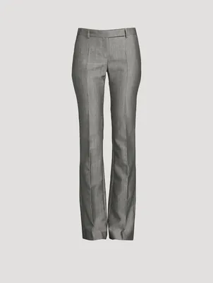 Wool And Mohair Bootcut Trousers