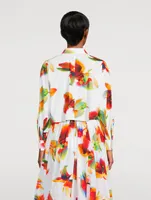 Poplin Shirt Solarised Orchid Print