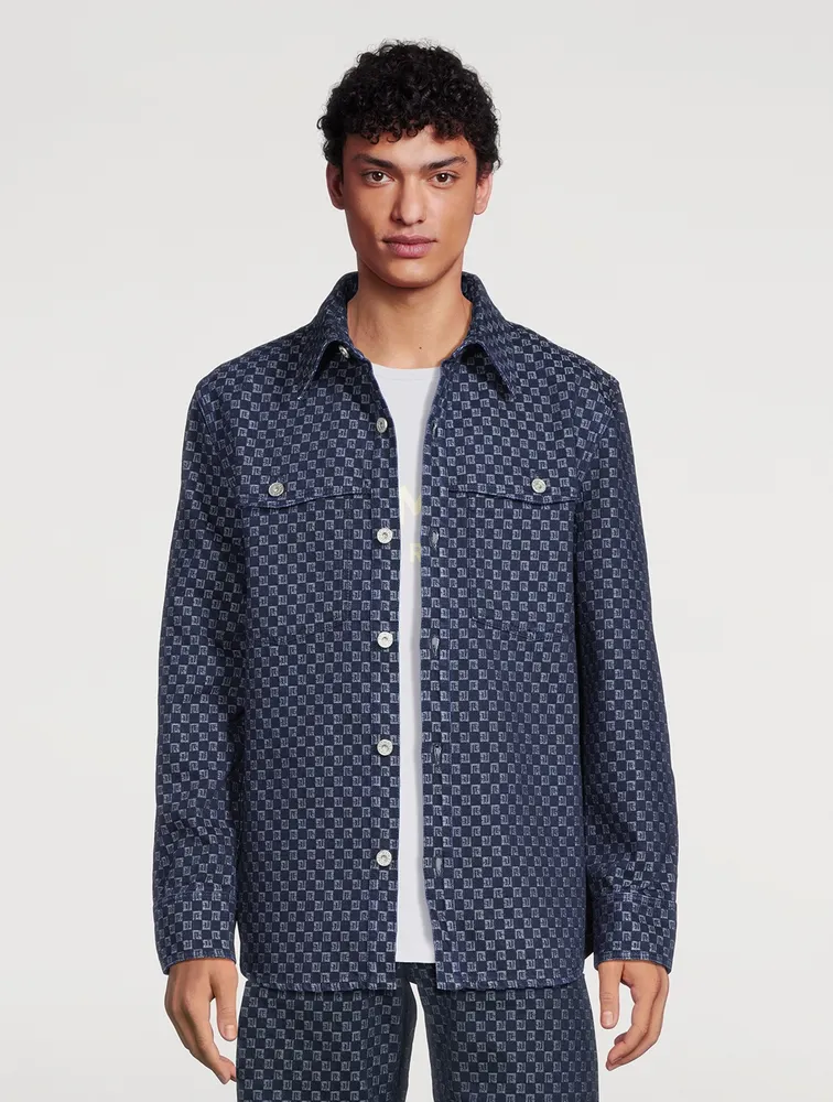 Jacquard Overshirt Mini Monogram Print