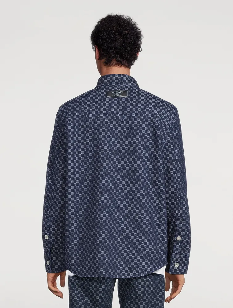 Jacquard Overshirt Mini Monogram Print