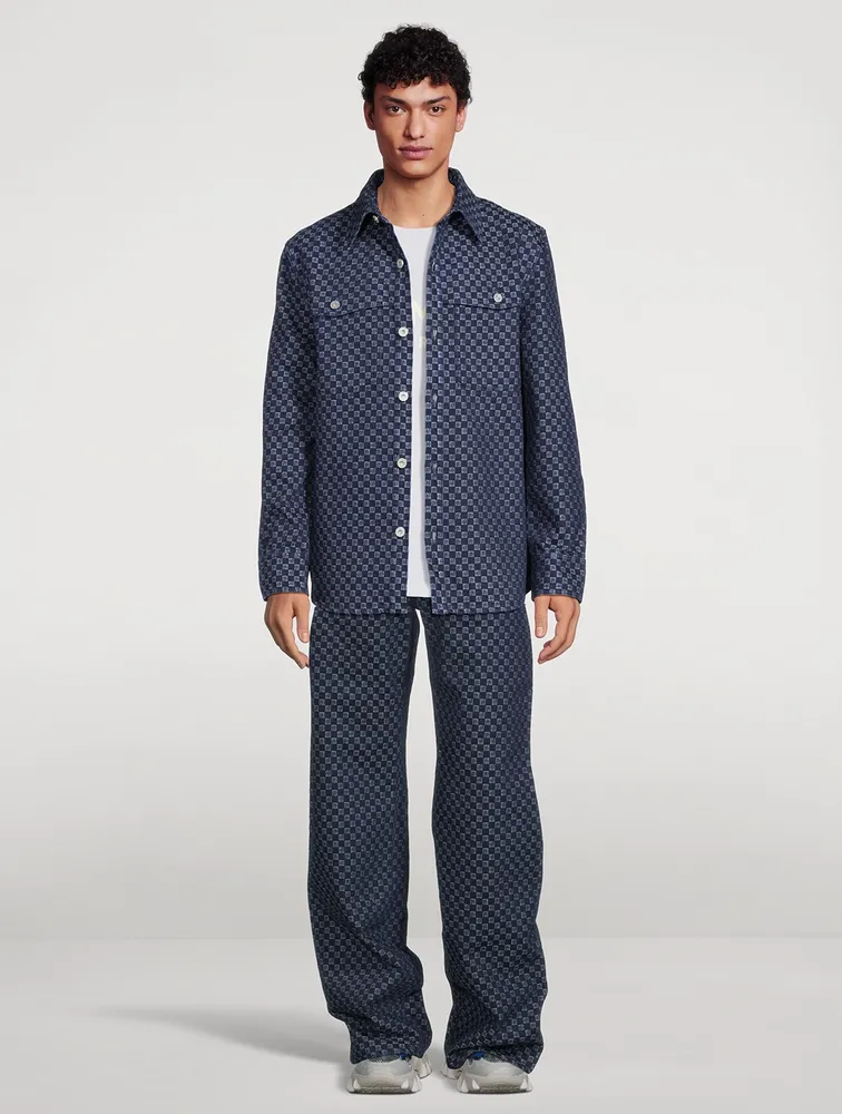 Jacquard Overshirt Mini Monogram Print